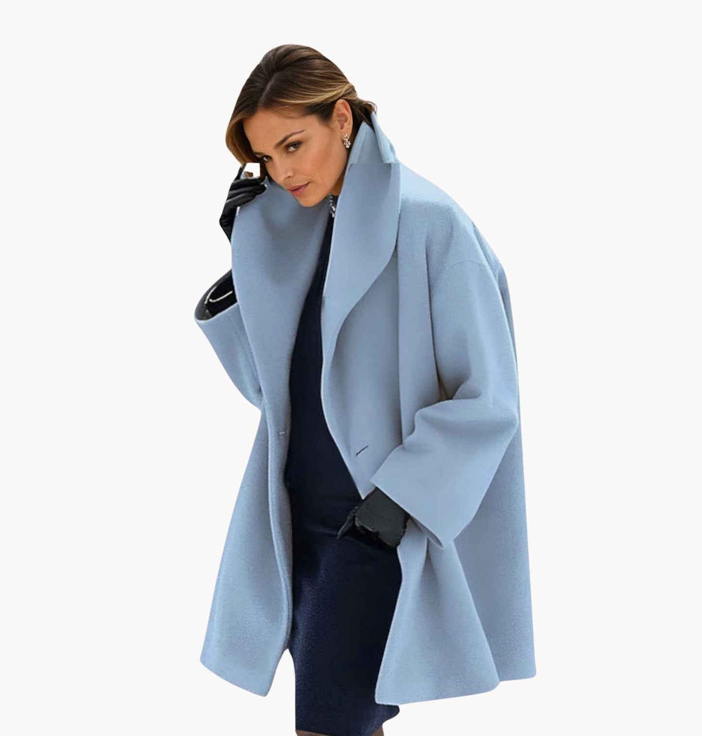 Women's Oversize Coat with Modern Lapel – Elegant Business & Everyday Look