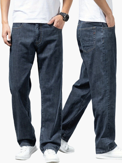 Men's Jeans Wide Leg Casual Style for Leisure and Everyday Wear