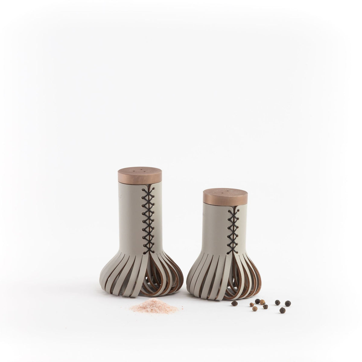 Peper- en zoutset Chef, grijs, set van twee voor keuken en eettafel