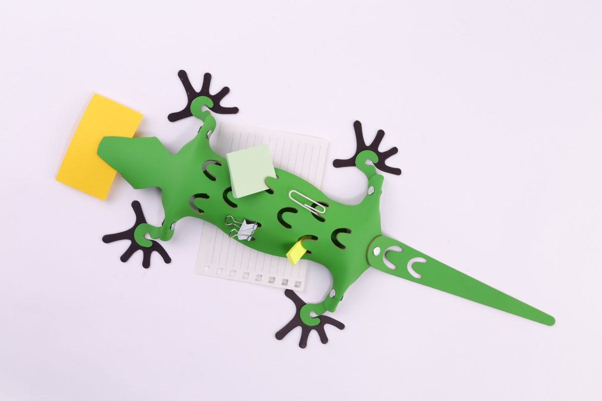 Organizer kunststof Amigos magnetische hagedis groen, voor koelkast en metalen oppervlakken