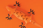 Organiser kunststof Amigos magnetische hagedis oranje, met extra klittenband voor de koelkast