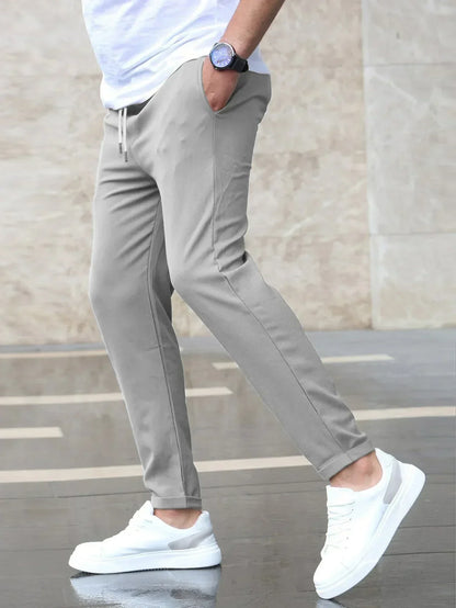 Men's Slim-Fitting Sweatpants – Sporty Elegant Casual Trousers for Everyday and Exercise