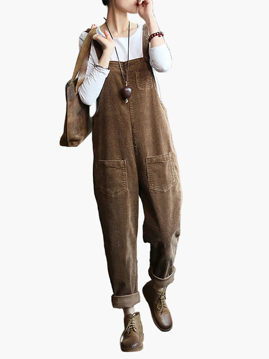 Damen Retro Lässiger Overall – Weites Bein, Bequemer Schnitt, Perfekt für Alltag & Freizeit