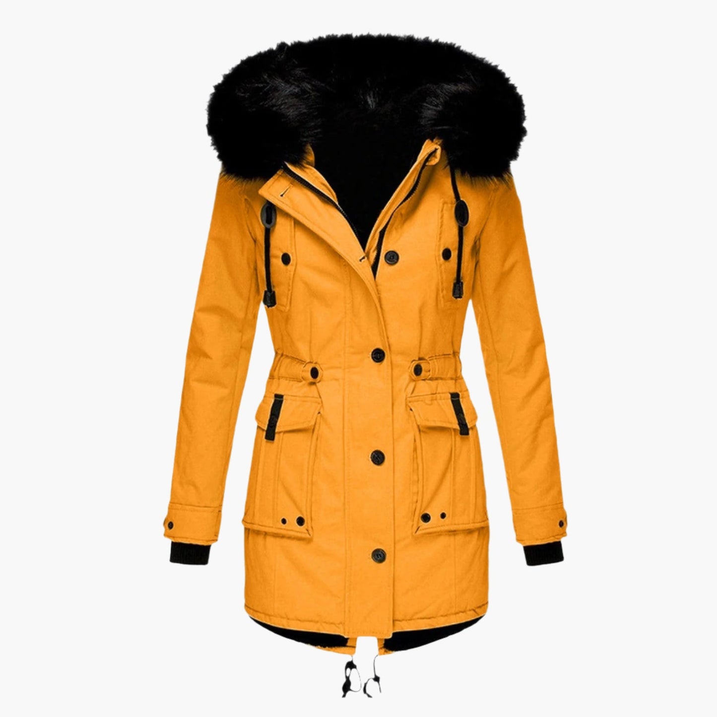 Women's winter parka with faux fur hood – stylish outdoor jacket for cold days