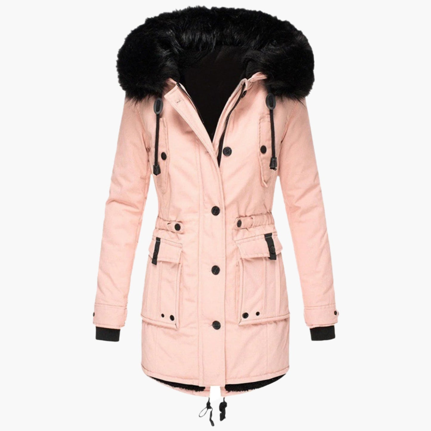 Women's winter parka with faux fur hood – stylish outdoor jacket for cold days