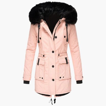 Women's winter parka with faux fur hood – stylish outdoor jacket for cold days