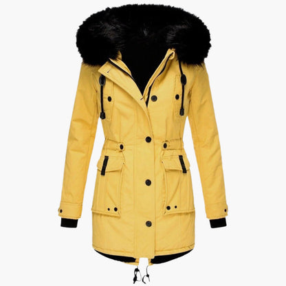 Women's winter parka with faux fur hood – stylish outdoor jacket for cold days