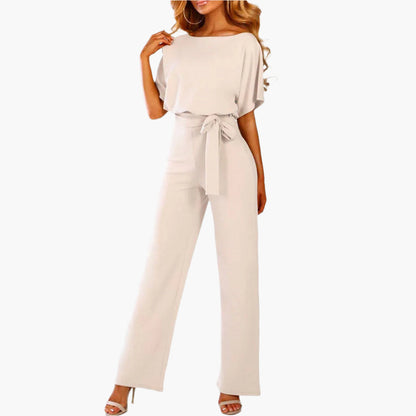 Women's Elegant Jumpsuit with Belt – Wide Leg, Perfect for Parties & Events