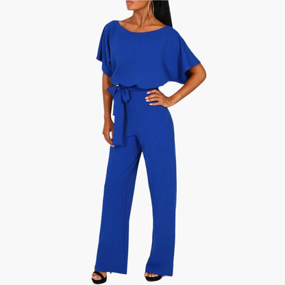 Women's Elegant Jumpsuit with Belt – Wide Leg, Perfect for Parties & Events