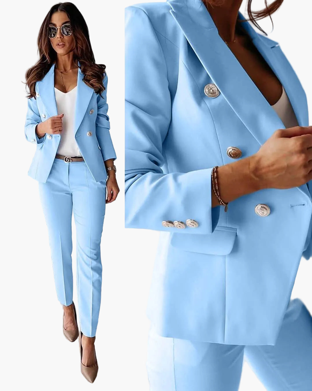 Damen Business Anzug Set – Moderner Blazer & Hose für Büro und elegante Anlässe