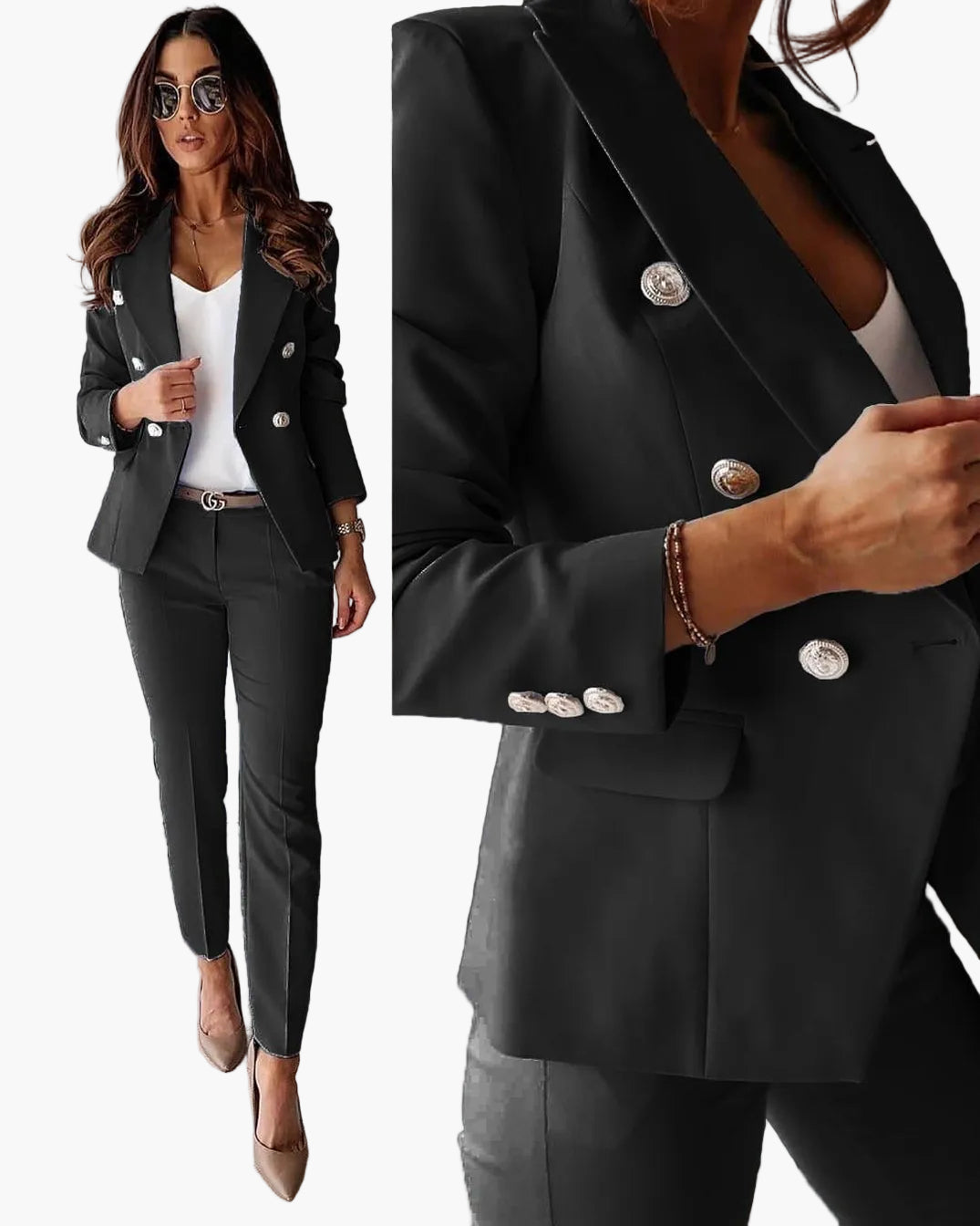 Damen Business Anzug Set – Moderner Blazer & Hose für Büro und elegante Anlässe