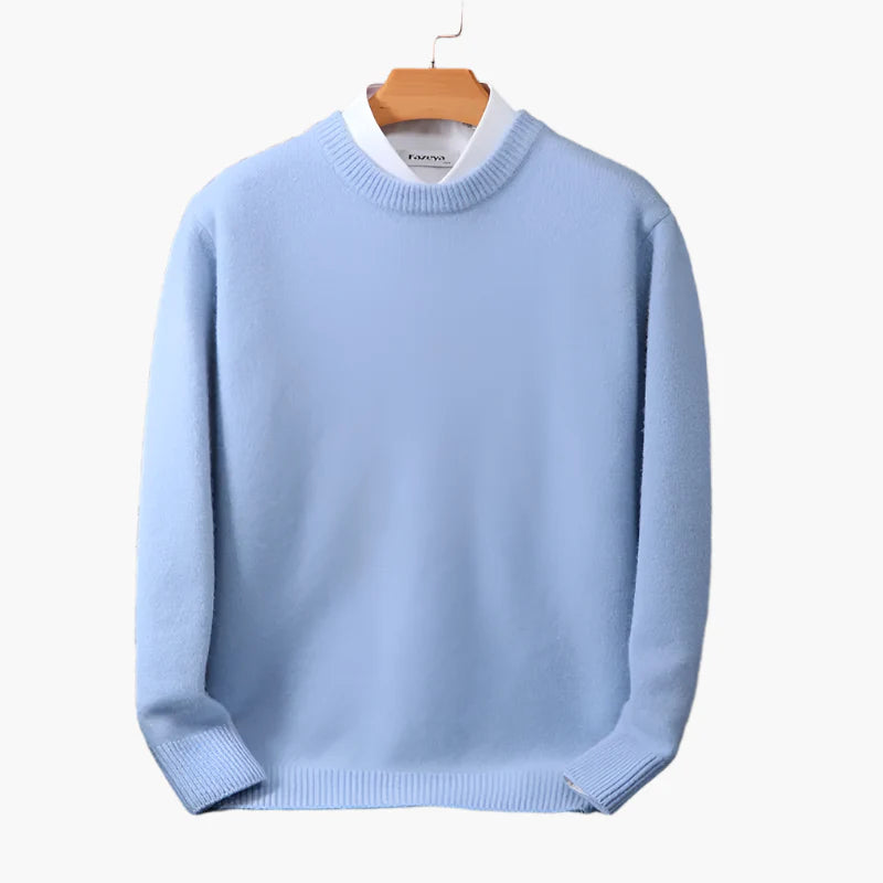 Men's Sweater with Crew Neck – Elegant Business & Casual Knit Sweater
