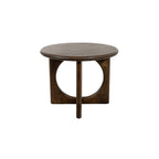 Salontafel massief mangohout Zodiac walnoot bruin Ø 60 x 46 cm, rond voor de woonkamer
