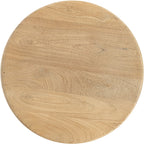 Bijzettafel massief acaciahout gezandstraald, Zodiac naturel, rond Ø 50 x H 55 cm voor woonkamer of slaapkamer