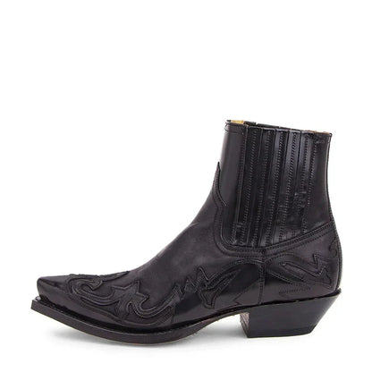 Men's Western Cowboy Ankle Boots – Classic Pointed Boots for Everyday and Party