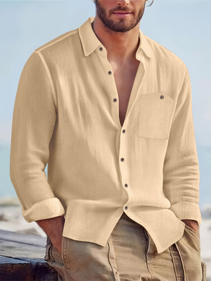 Herren Freizeithemd mit Knopfleiste – Lässiger Stil für Alltag und Urlaub