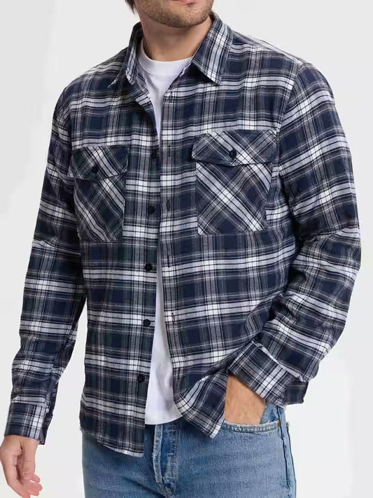 Men's Casual Plaid Shirt with Chest Pockets – Relaxed Everyday Style for Any Occasion