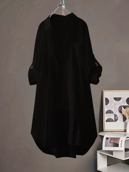 Women's Long Shirt Blouse Oversized Casual for Spring and Summer