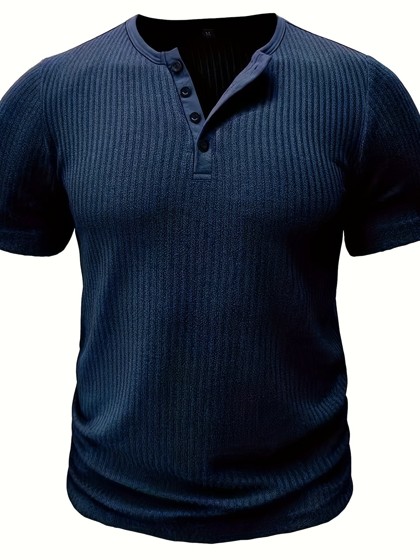 Herren Henley T-Shirt mit Knopfleiste und Streifen – Freizeit Kurzarmshirt für Alltag & Freizeit