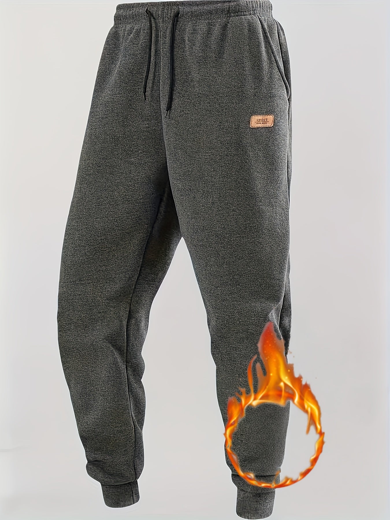 Gefütterte Jogginghose für Herren mit Kordelzug und Bündchen