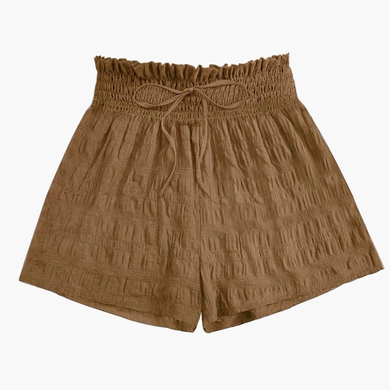 Women's casual shorts with high waist and paperbag waist – ideal for summer, vacation, and everyday wear