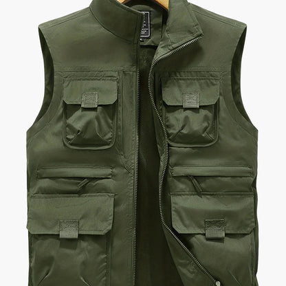 Men's Outdoor Utility Vest with Multiple Pockets for Leisure and Adventure