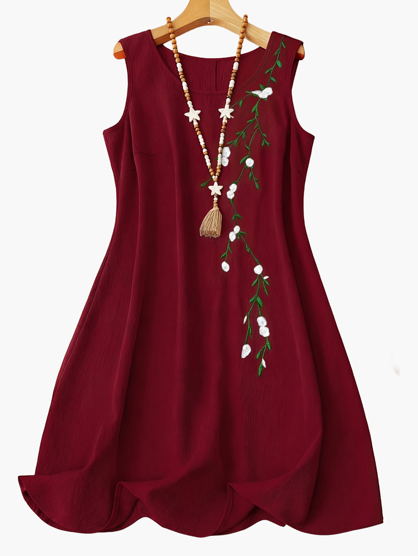 Women's Casual Dress with Embroidery and Floral Pattern – Elegant Summer Style for Everyday and Going Out