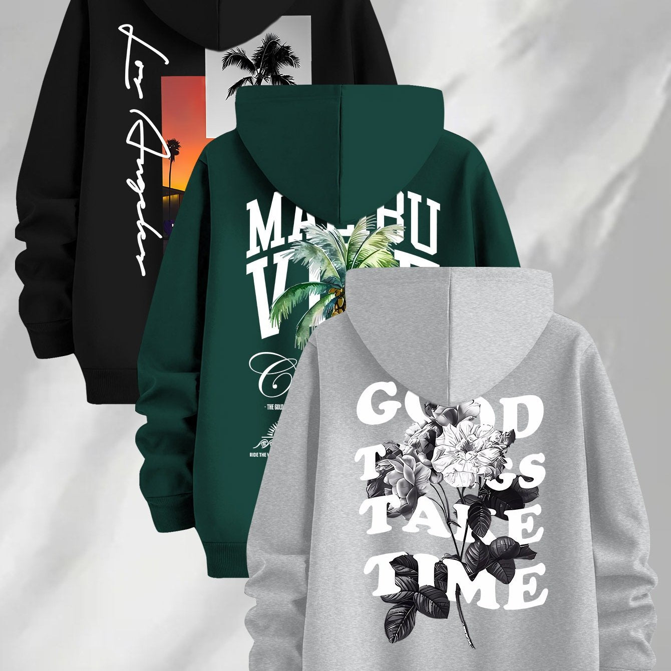 Hooded sweatshirt with graphic print, men’s/unisex