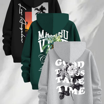 Hooded sweatshirt with graphic print, men’s/unisex