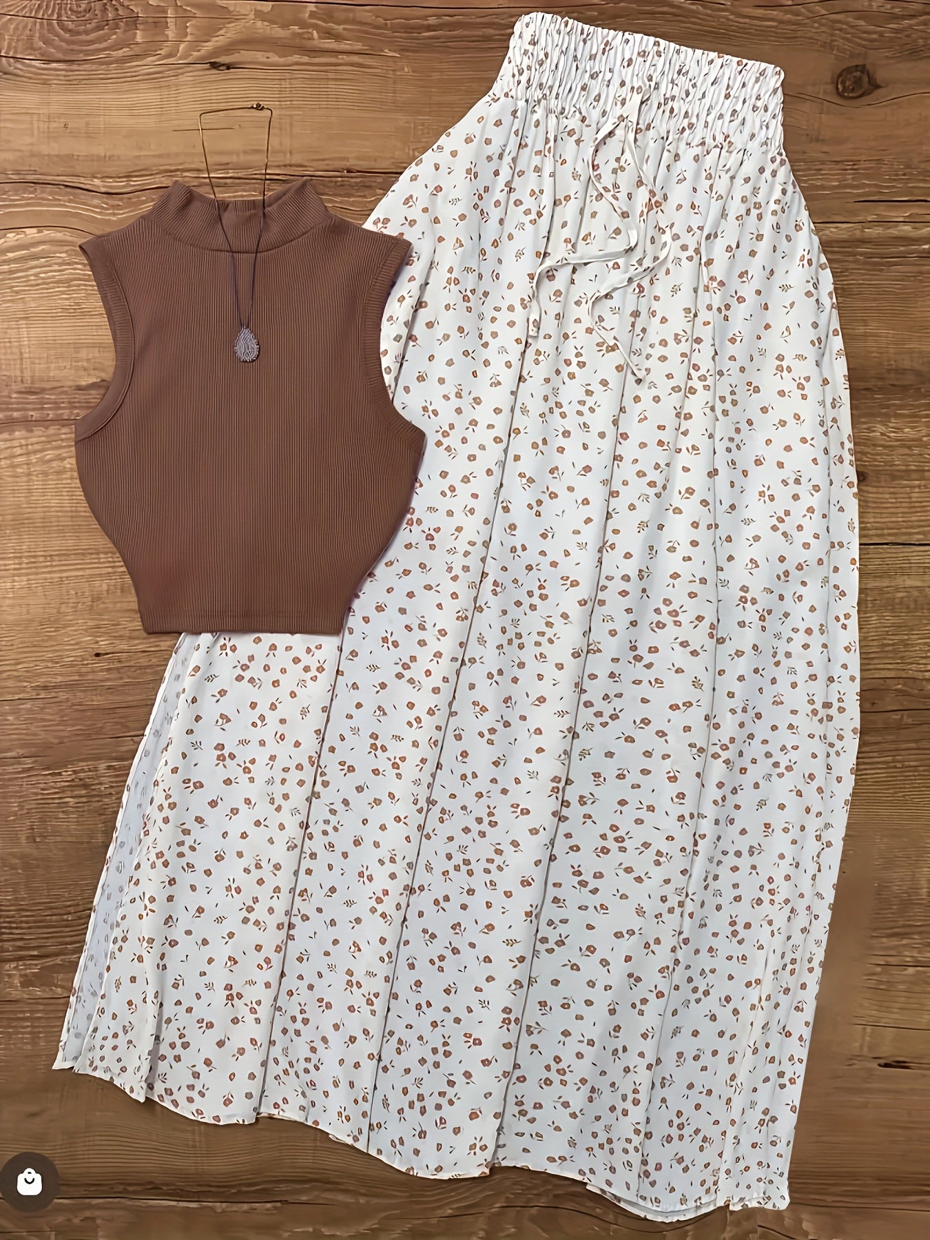 Women's Crop Top and Floral Shorts Set Elegant Casual Spring/Summer