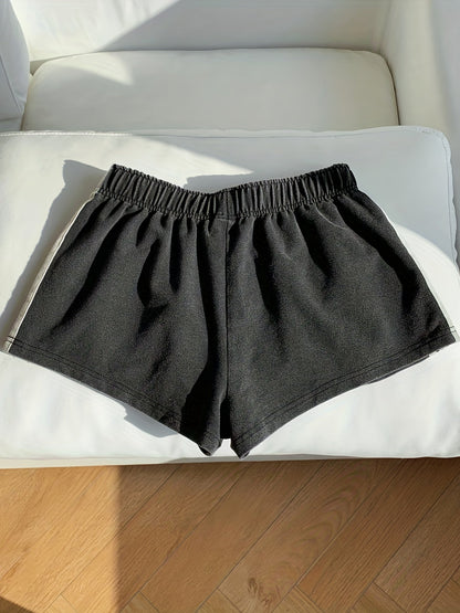 Women's Sport Shorts with Stripes – Casual Running Shorts for Leisure and Fitness