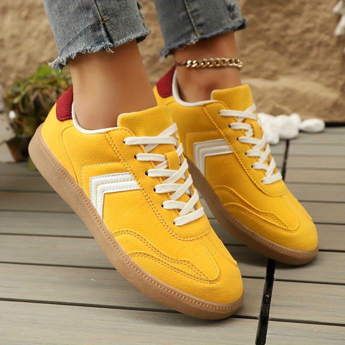 Damen Retro Sneaker Low-Top Freizeitmode – Bequeme Alltagsschuhe
