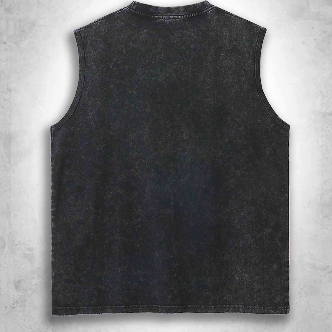 Men's Urban Streetwear Muscle Shirt with Vintage Lettering and Sleeveless Design – Modern Statement Tank Top
