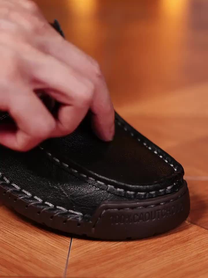 Men's Vintage-Style Moccasins – Comfortable Casual Shoes for Everyday and Office Use