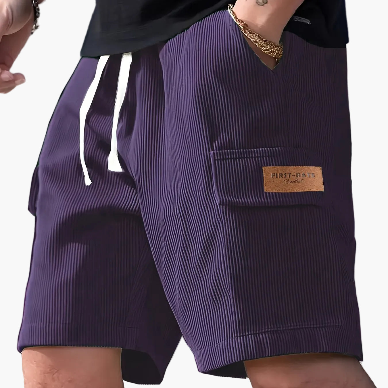 Men's Casual Shorts with Drawstring and Side Pocket – Modern Summer Bermudas for Everyday and Vacation