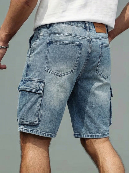 Men's Cargo Jeans Shorts Regular Fit Casual Basic