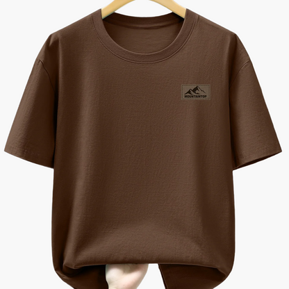 Men's T-Shirt with Mountain Logo – Casual Leisure Shirt for Everyday & Outdoor Use