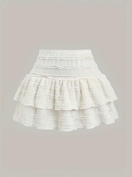 Women's Ruffle Mini Skirt – Playful Layered Look for Spring & Summer