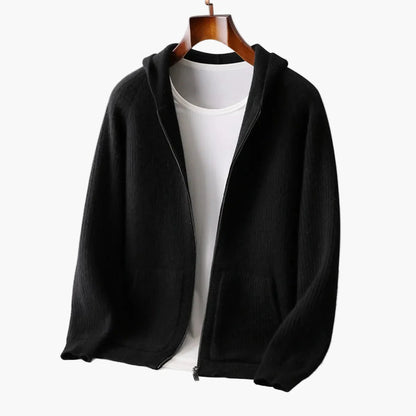 Men's Premium Hooded Cardigan – Modern Knit Hoodie for Everyday and Leisure