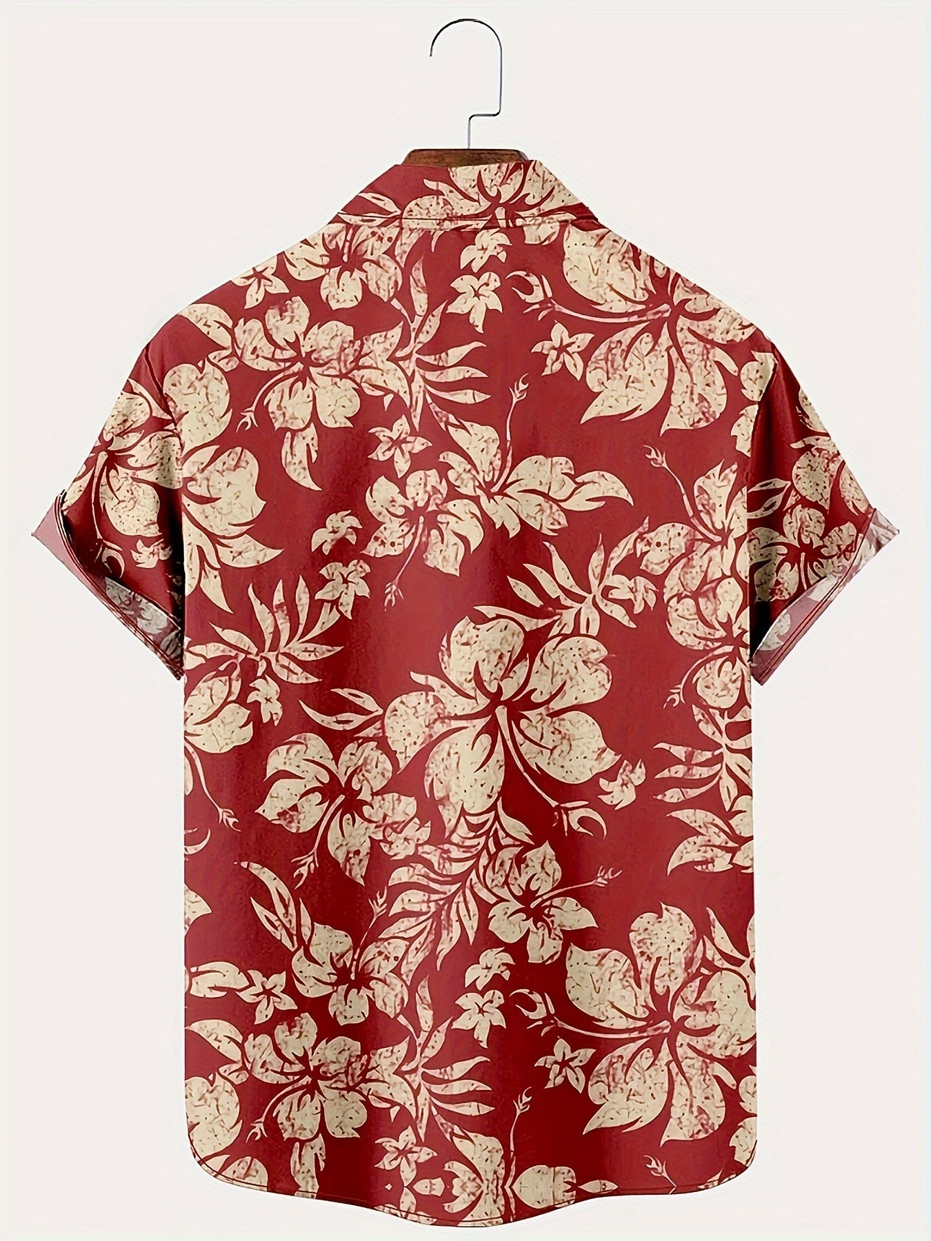 Herren Vintage Aloha Hemd mit Blumenmuster – Sommer Freizeit Kurzarmhemd