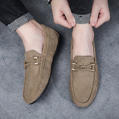 Men's Moccasins Slip-On Loafers Elegant Casual Street Shoes