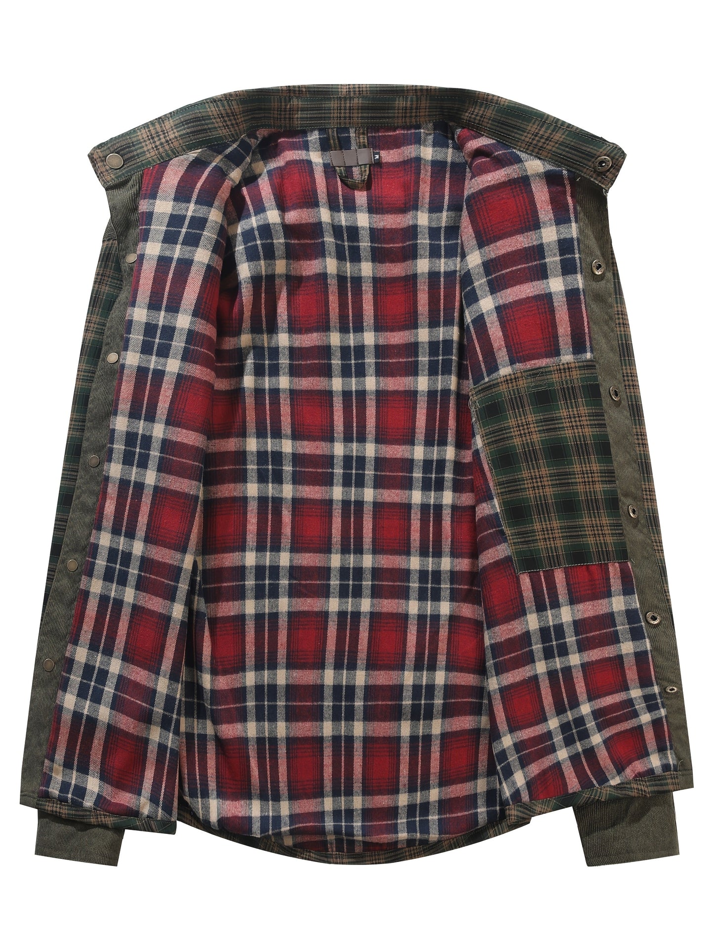 Men's Casual Checkered Shirt Jacket in Softshell Style for Everyday and Outdoor Use