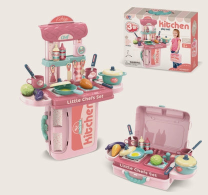 Children's Toy Kitchen 3-in-1 Kitchen Set for Little Chefs – Role Play Set from 3 Years