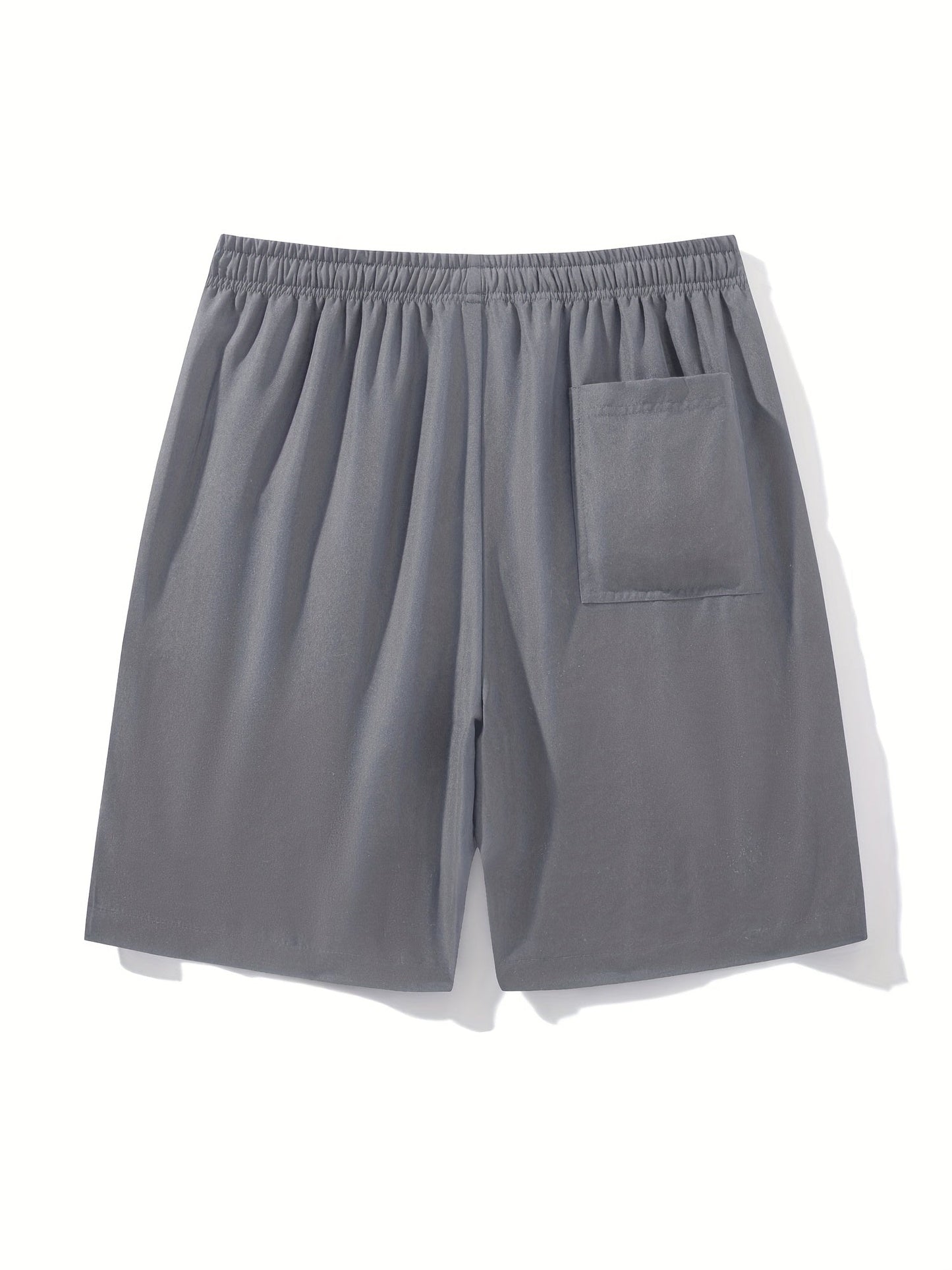 Men's Sports Shorts with Zipper Pockets and Drawstring – Perfect for Leisure and Fitness