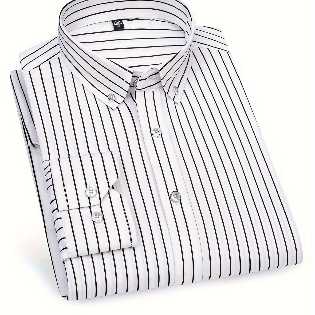 Herren Slim Fit Streifenhemd – Modernes Business & Freizeit Langarmhemd