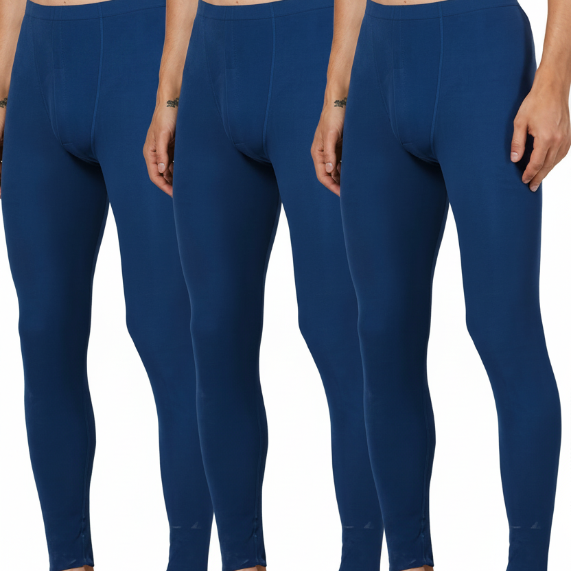 3-Pack Men’s Thermal Pants, Warm Long Underwear, Basic Men’s Leggings