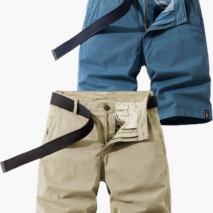 Men's Summer Casual Shorts with Belt – Breathable Regular Fit Bermuda Shorts for Everyday and Outdoor Use