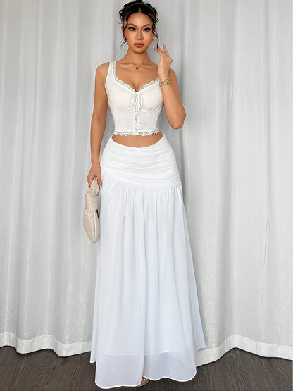 Women's Maxi Beach Skirt in Boho Style – Elegant Summer Skirt for Vacation and Beach