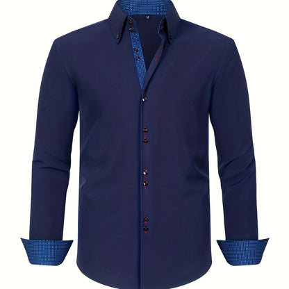 Men's Business Shirt Modern Fit – Elegant Style for Office & Leisure