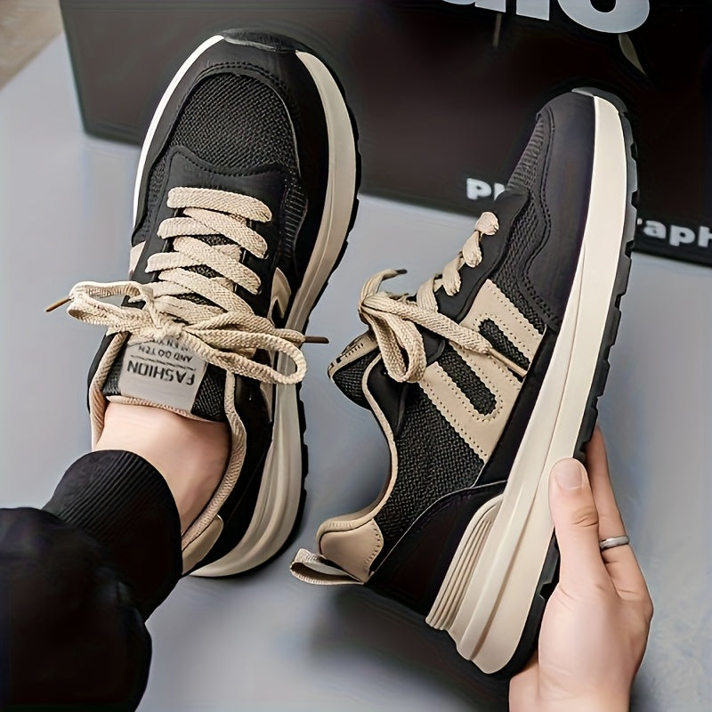 Herren Sneaker Preppy Stil Freizeit Laufschuhe Bequem Alltagsmode